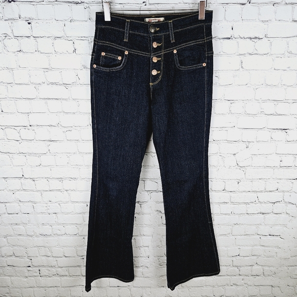 JUDY BLUE | high waist flare leg bell bottom exposed button fly stretch jeans - Picture 4 of 8